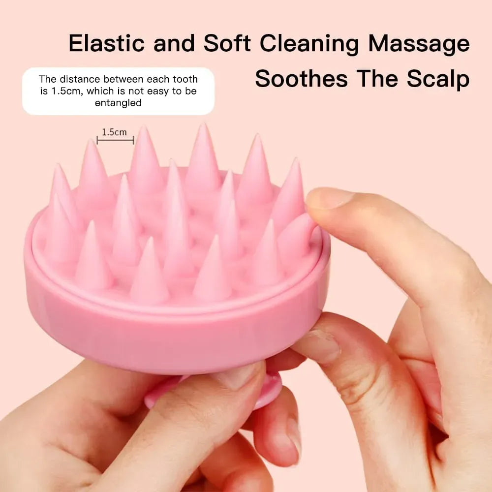 Silicone Shampoo Brush Clean The Scalp Thoroughly Scalp Massage Easy Foam Head Massage Brush Shampoo Brush Bath Comb Care Tool